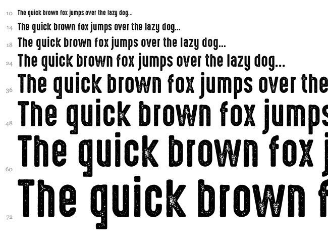 High Voltage Rough font waterfall